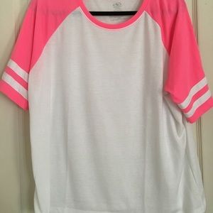 Hot Pink and white women’s XL t-shirt